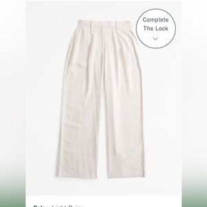 Abercrombie and Fitch Harper Tailored Linen Pant